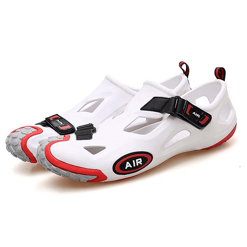 Outdoor Men's Soft Sole Water Sandals with Hasp, EVA upper, rubber outsole, low heel for comfort, stylish mixed colors - Model SF0561